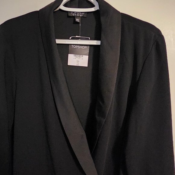 TopShop Front Wrap Mini Dress Blazer with Side Tie NWT | Size 10 - Picture 2 of 6